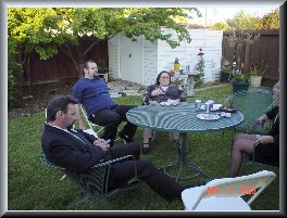 Rob, John, Tina, Cindy chatting