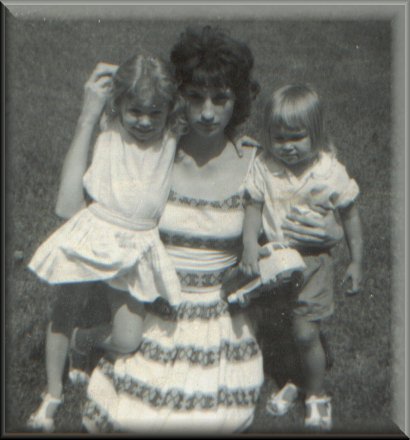 SInda and I with mom in September 1962