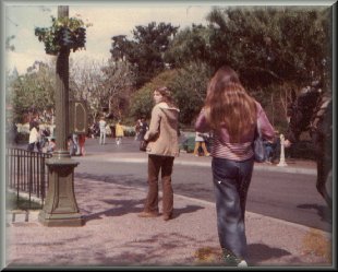 Sinda and Carrie walking 1974