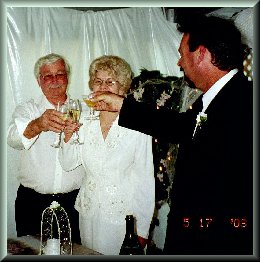 Rob toasting the bride and groom