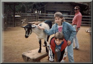 Jason and Ryan with the goats 1/1989